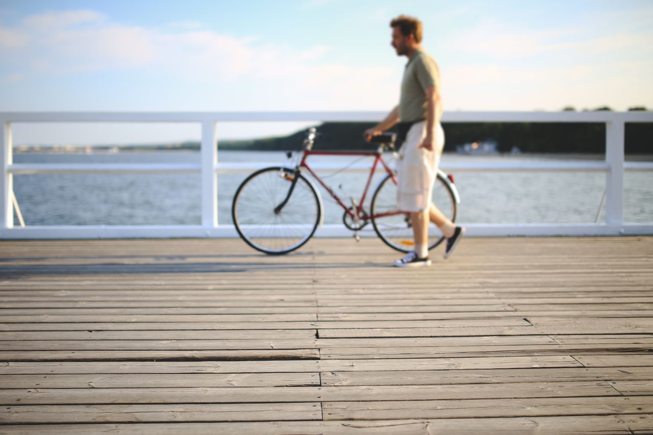 Going on foot, by bicycle